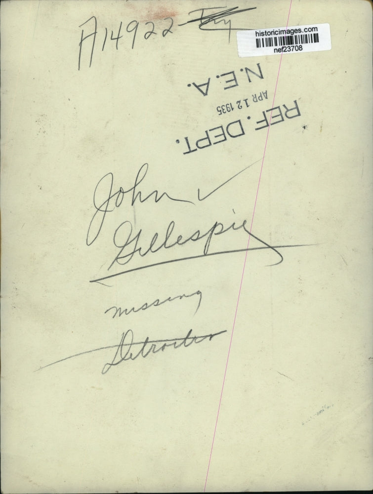 1935 Press Photo John Gillespy - nef23708