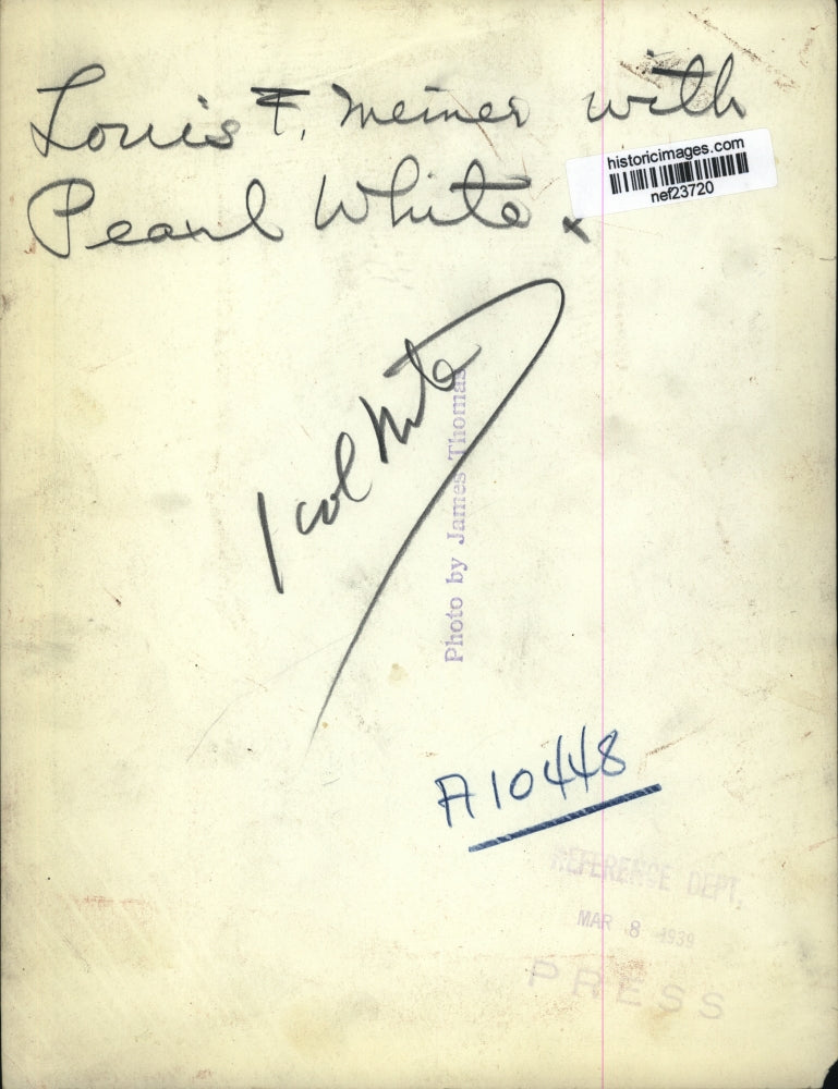 Press Photo Louis Meines with Pearl White - nef23720