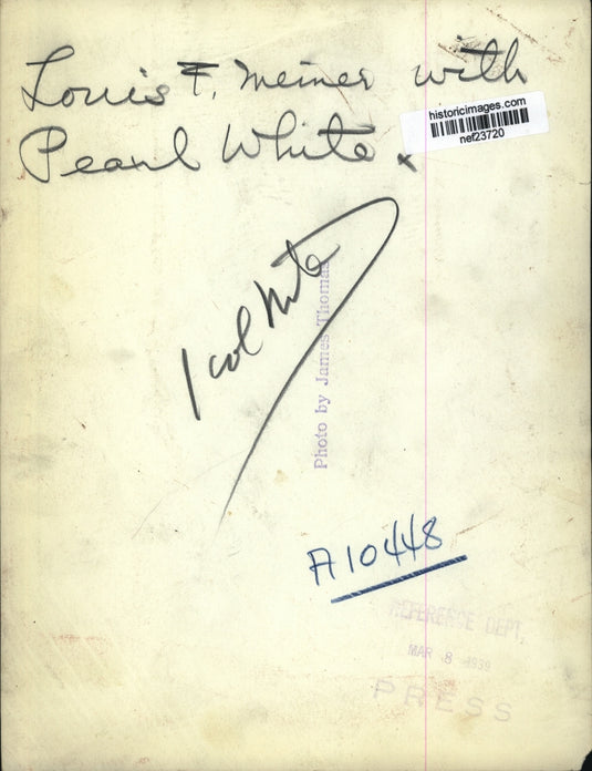 Press Photo Louis Meines with Pearl White - nef23720