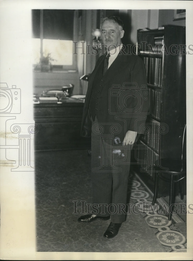 Load image into Gallery viewer, 1933 Press Photo Secretary of State Henry L. Stimson after testifying
