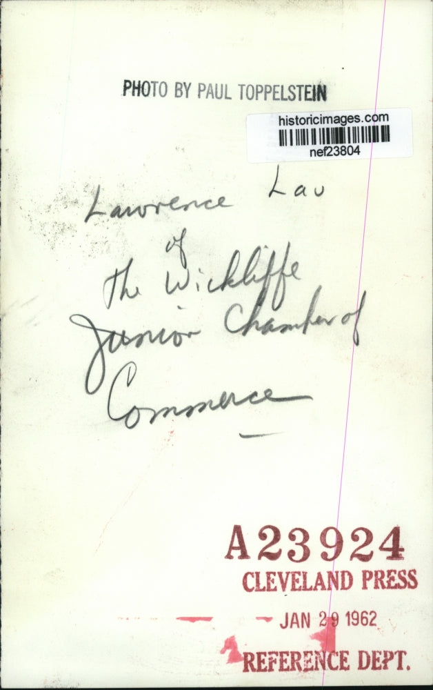 1962 Press Photo Lawrence Lau - nef23804