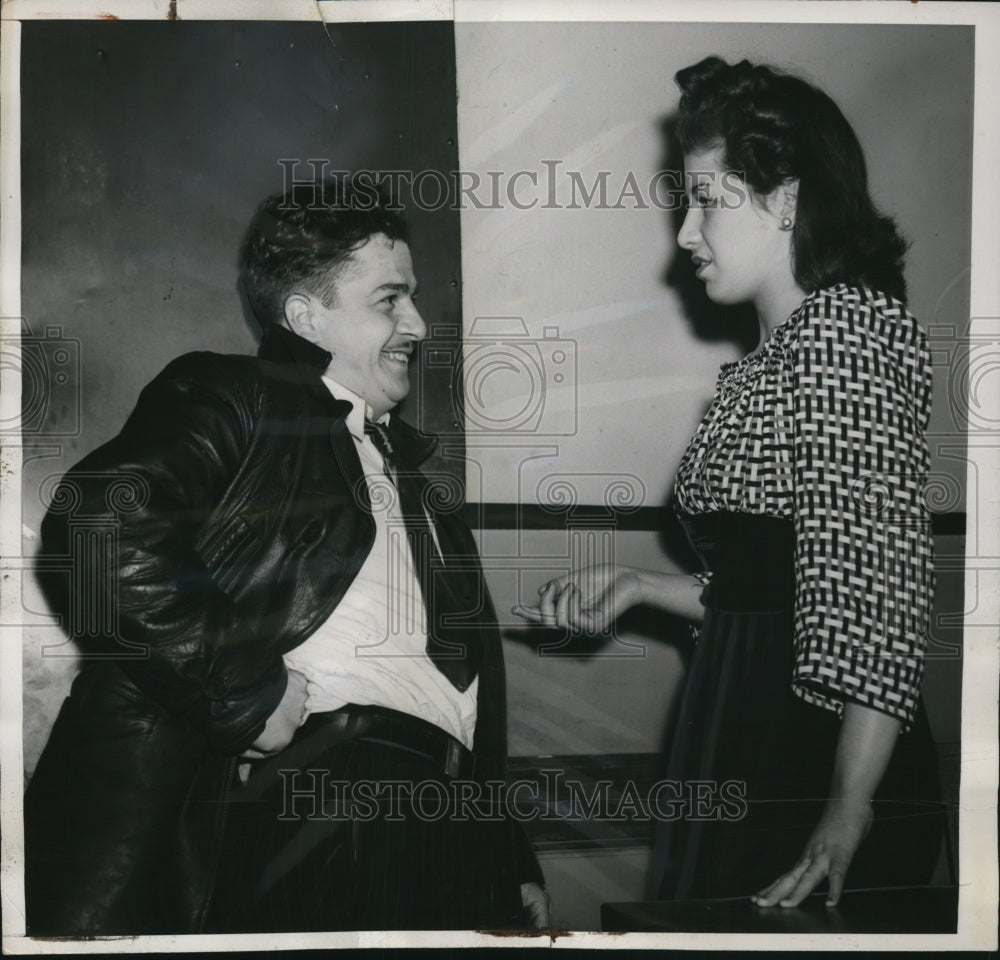 1940 Press Photo Lucille Roberts, and Joseph Masarello.- Historic Images