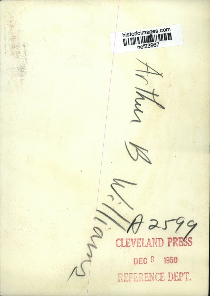 1950 Press Photo Arthur B. Williams Portrait - nef23967