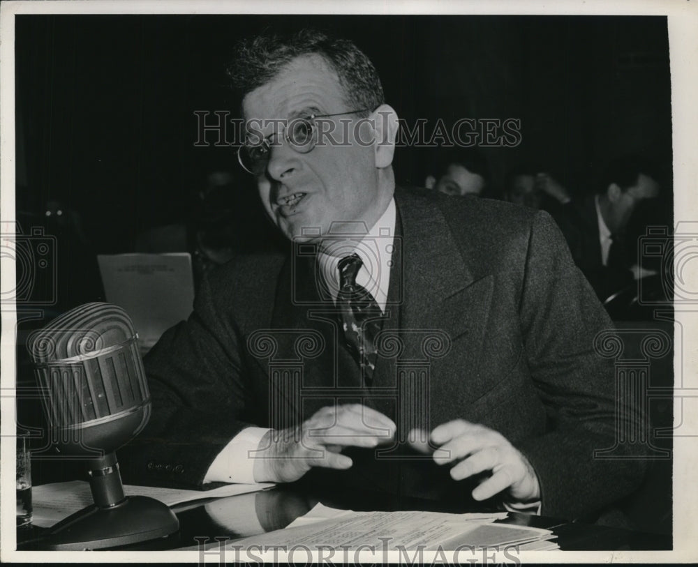 1941 Press Photo Sidney Hillman Testifies in Special Senate Committee
