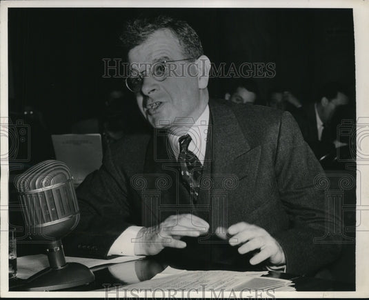 1941 Press Photo Sidney Hillman Testifies in Special Senate Committee