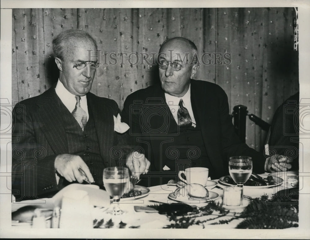 1937 Press Photo Homer S.Cummings U.S Atty. General and Charles Dunn