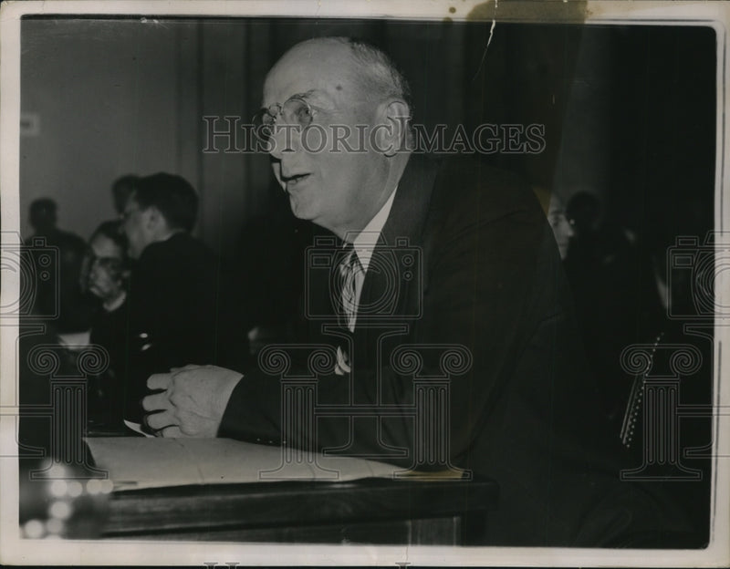 Load image into Gallery viewer, 1937 Press Photo Attorney General Homer S Cummings defending President Roosevelt
