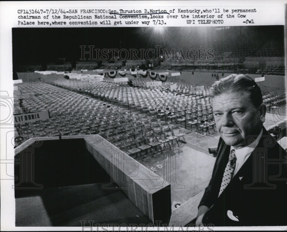 1964 Press Photo Sen.Thruston B.Morton of Kentucky at the Cow Palace - nef24217