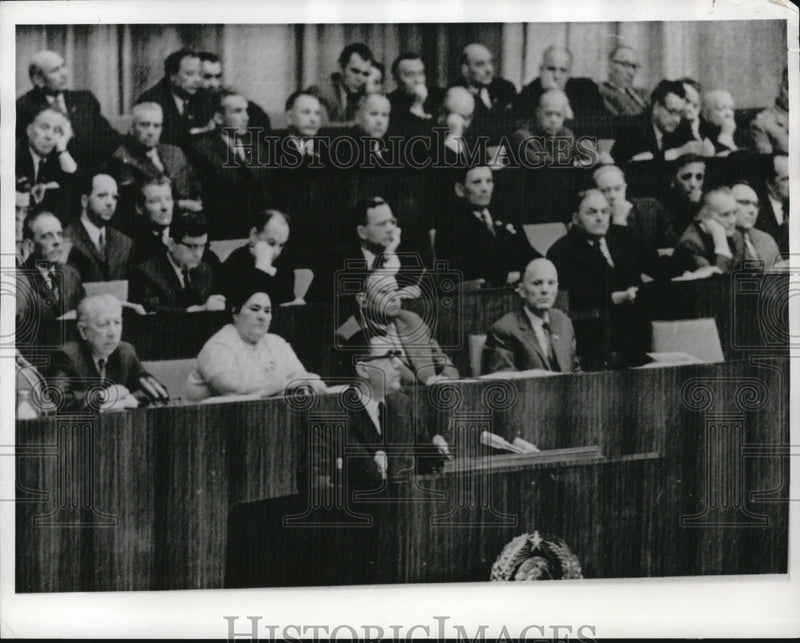 Load image into Gallery viewer, 1968 Press Photo Amdrei A Gromyko Addresses Session of Supreme Soviet
