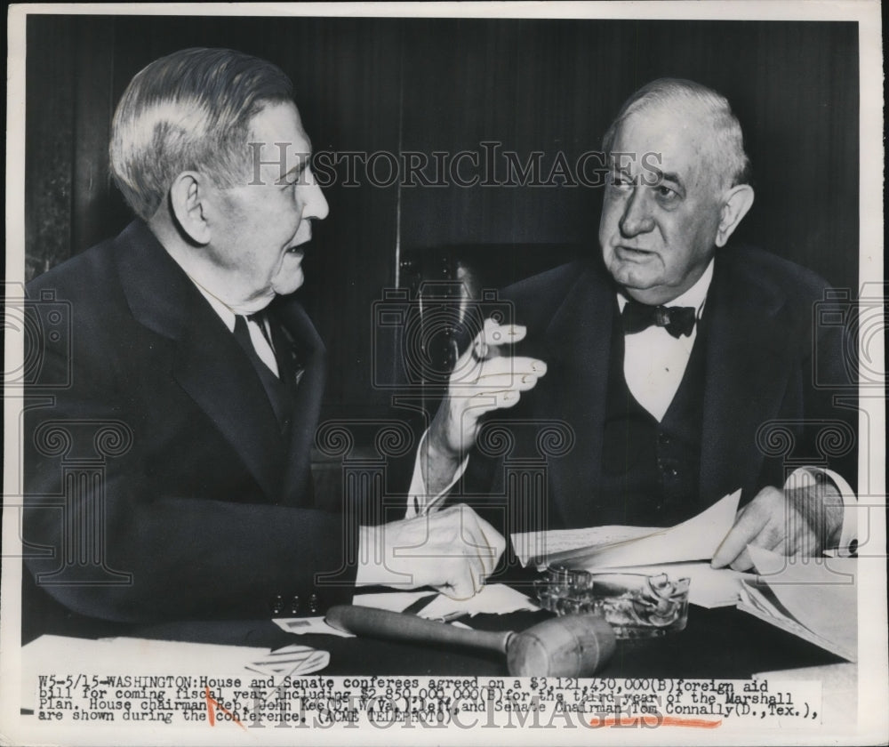 1950 Press Photo House & Senate Agreed On $3,121,450,000 Foreign Aid Bill