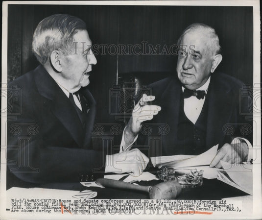 1950 Press Photo House & Senate Agreed On $3,121,450,000 Foreign Aid Bill