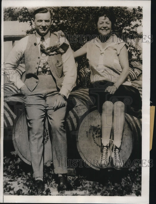 1933 Press Photo Mr & Mrs Charles Thompson Missing Since December 5th