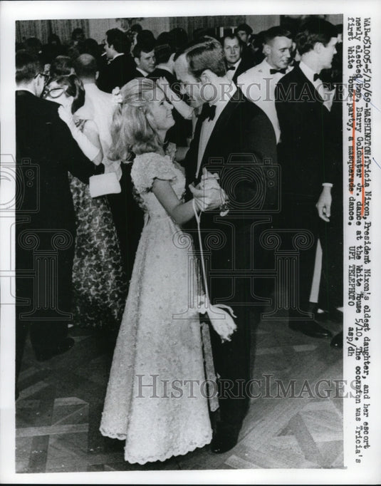 1969 Press Photo Tricia Nixon and her escort Rep.Harry Goldwater Jr.