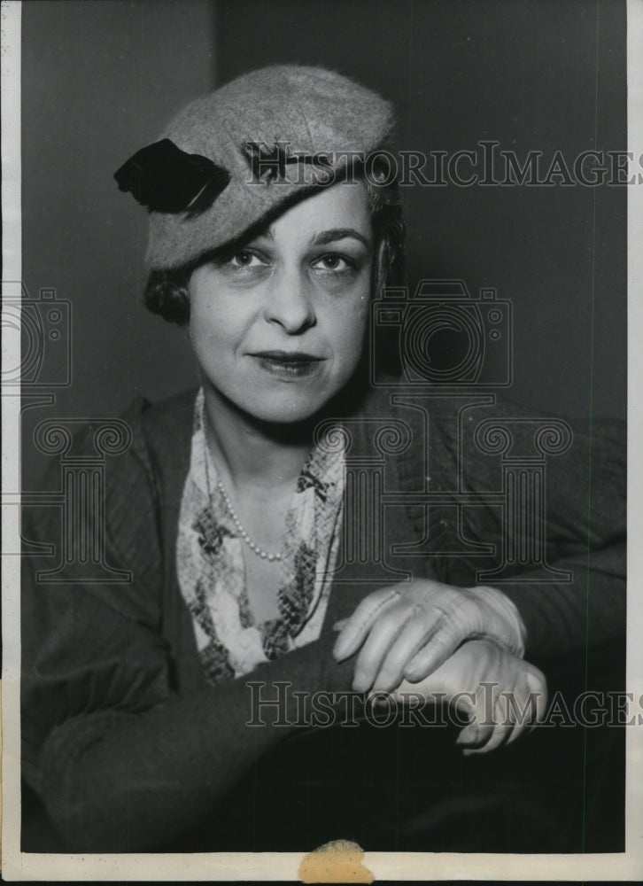 1933 Press Photo Harriet Metznoble Livermore New York Husband Missing