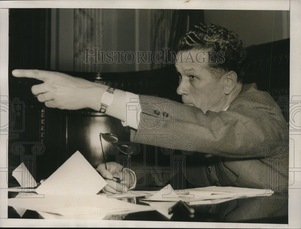 1939 Press Photo Sen.Allen J.Ellender investigate the Operation of Civil Service