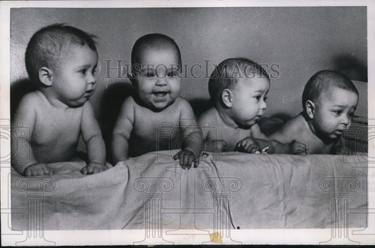 1957 Press Photo Vyugin Quadruplets from Russia - nef24610