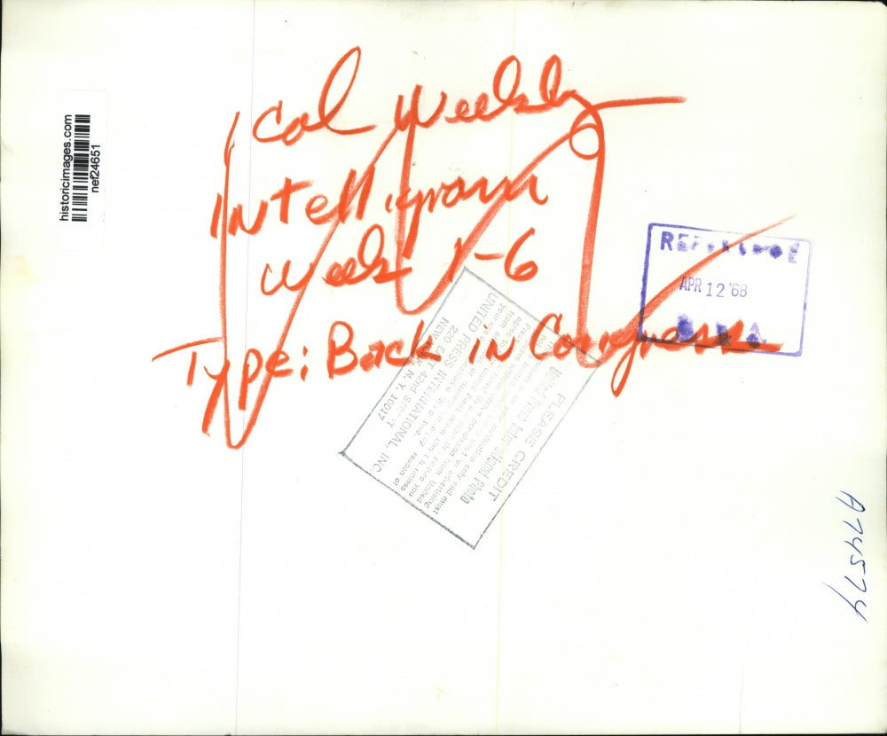 1968 Press Photo Deposed Congressman Adam Clayton Powell ponders a question.