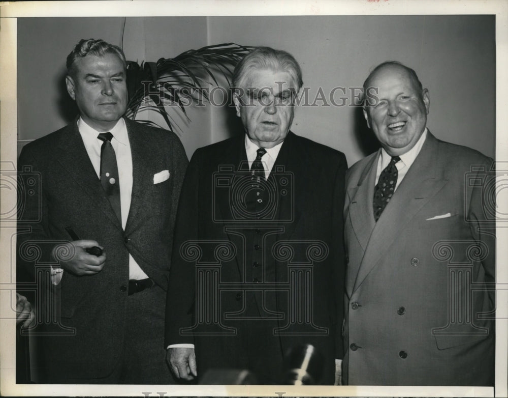 1954 Press Photo David McDonald, John L. Lewis, Dave Beck in Washington, D.C.