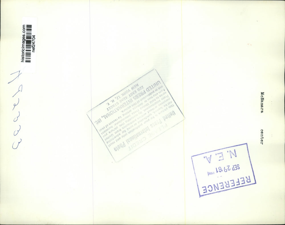 1961 Press Photo McNamara (Center) - nef24704