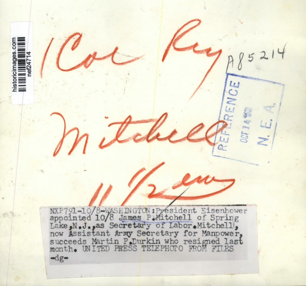 1952 Press Photo James P. Mitchell - nef24714