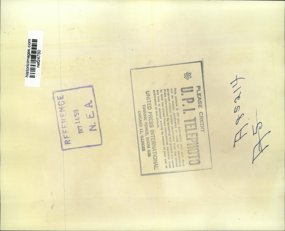 1959 Press Photo James P. Mitchell at Press Conference, Washington, D.C.