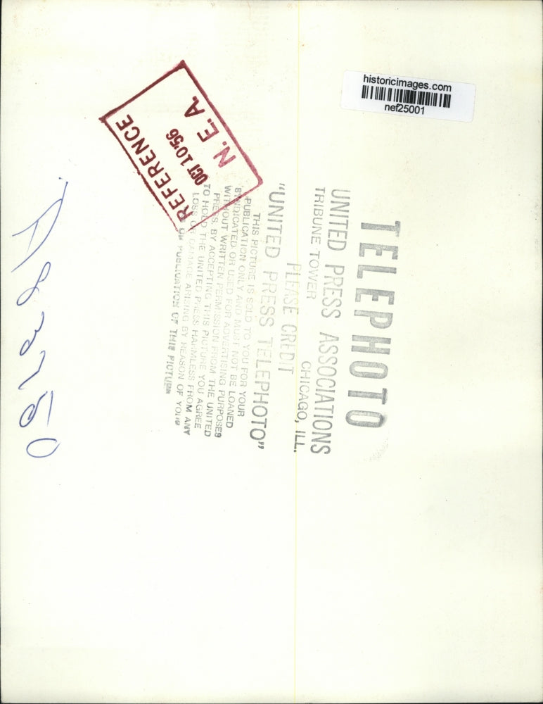 1956 Press Photo Richard Nixon During TV News Conference - nef25001