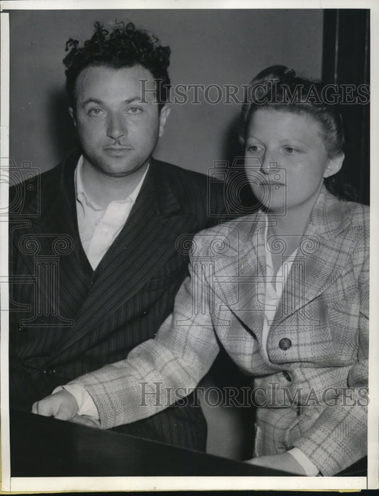 1942 Press Photo Bluma Rockwell and husband Michael plot to kill father in law