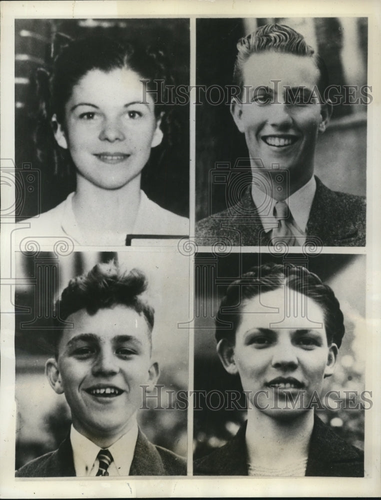 1938 Press Photo Winners of Championships at the Natl. H.S Speech Tournament
