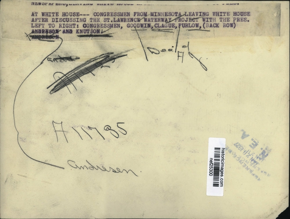 1927 Press Photo Minnesota Congressmen Leaving White house - nef25300