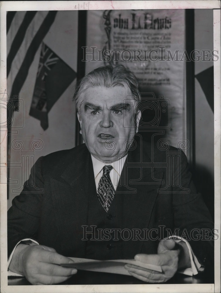 1946 Press Photo John L. Lewis at Press Conference, Washington, D.C. - nef25423
