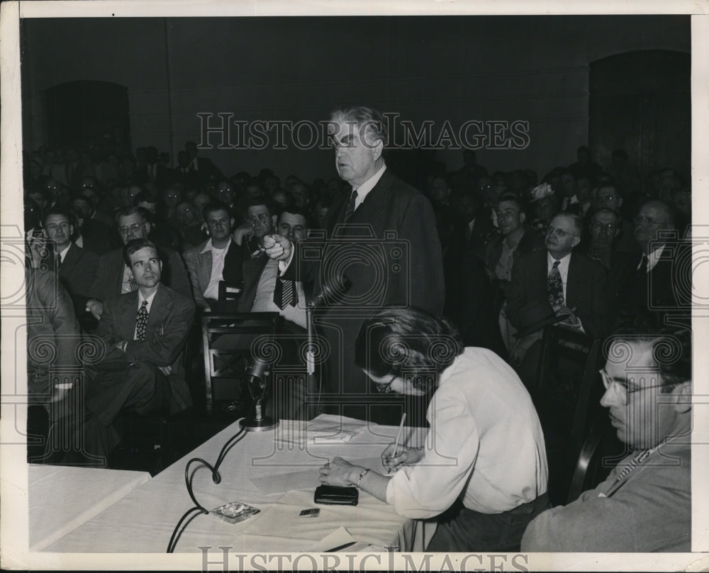 1949 Press Photo John L. Lewis of United Mine Workers at Coal Producers Meeting