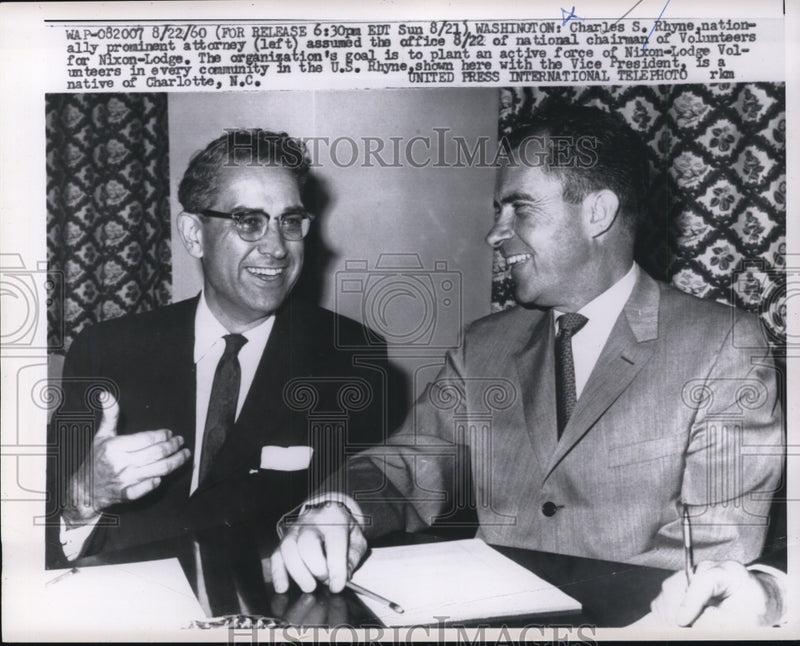 Load image into Gallery viewer, 1960 Press Photo Charles S. Rhyne, Richard Nixon in Washington, D.C. - nef25557

