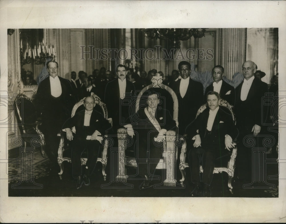 1933 Press Photo Arturo Alessandri &amp; Cabinet Members, Chile - nef25590- Historic Images