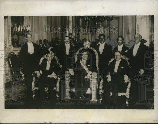 1933 Press Photo Arturo Alessandri & Cabinet Members, Chile - nef25590- Historic Images