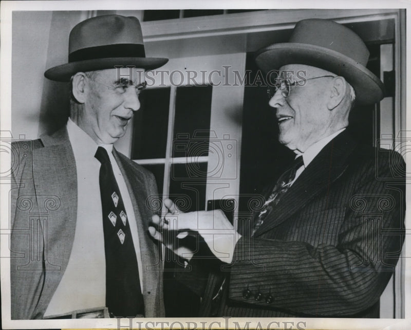 Load image into Gallery viewer, 1952 Press Photo Philip Murray, William Green Leaving White House - nef25616
