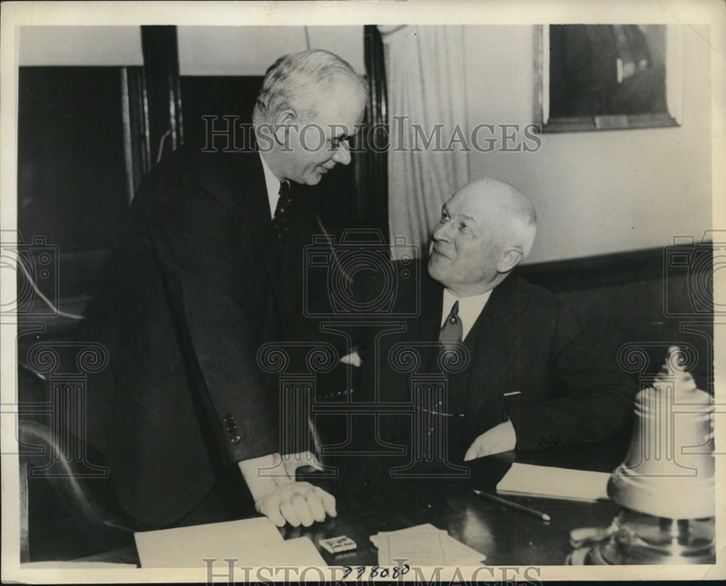 Load image into Gallery viewer, 1936 Press Photo Philip Murray, W.W. Inglis Meeting in New York City - nef25618
