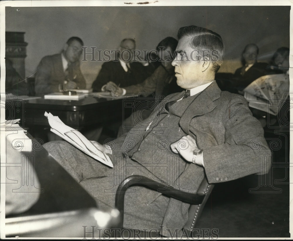 1937 Press Photo Henry A. Wallace at house Agriculture Committee Meeting