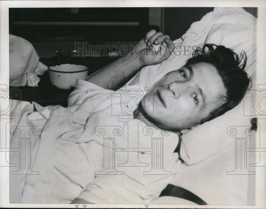 1949 Press Photo Arthur Marino at St. Francis Hospital, Blue Island, Illinois