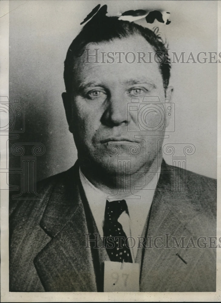 1933 Press Photo Lewis Shorter alleged Leavenworth Kansas Bank Bandit Slain