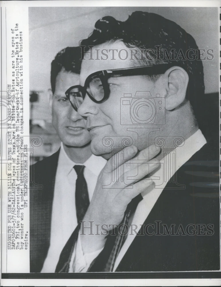 1962 Press Photo Billie Sol Estes Indicted on Fraud Charges, Dallas, Texas