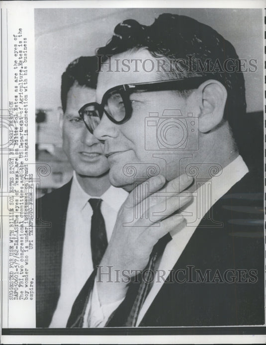 1962 Press Photo Billie Sol Estes Indicted on Fraud Charges, Dallas, Texas