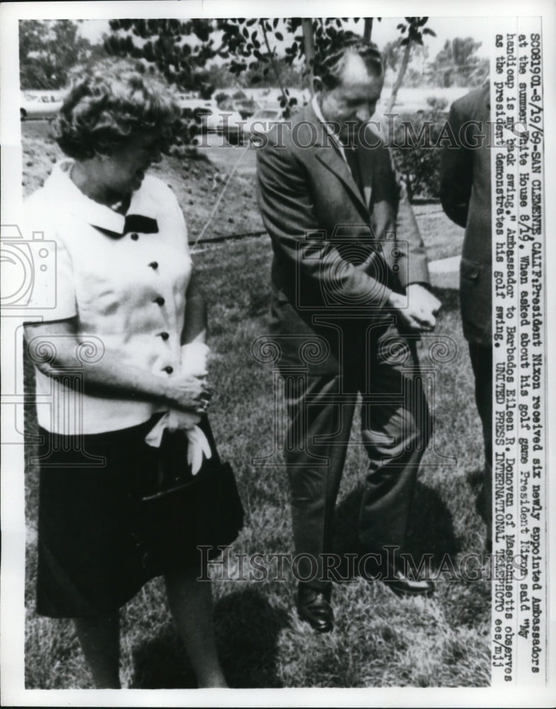 1963 Press Pres Nixon Received 6 Newly Appointed Ambassadors at the Summer House