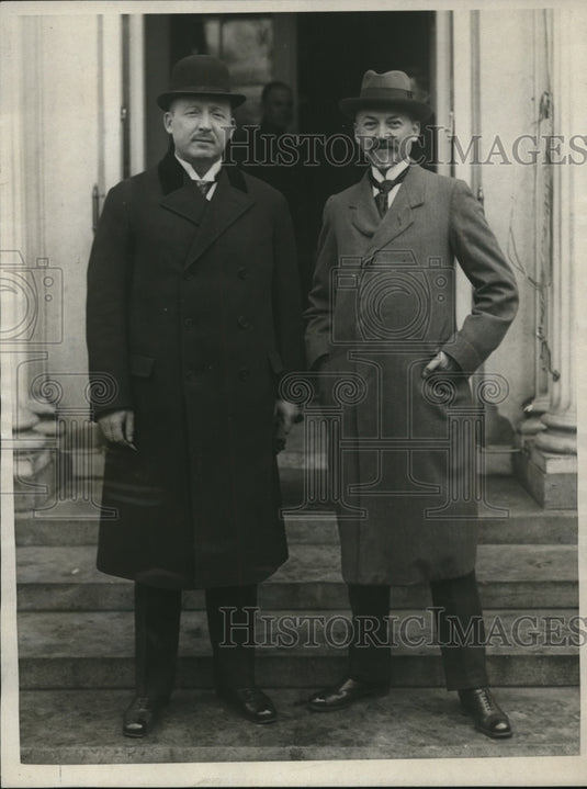 Press Photo German Financier and Ambassador See President - nef25902