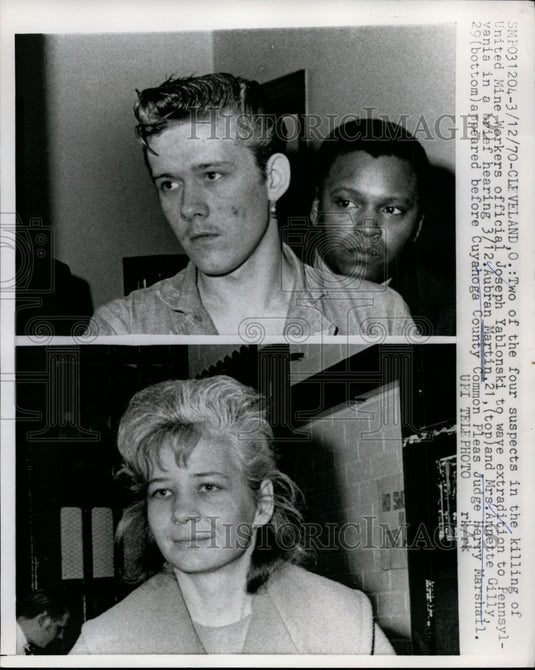 1970 Press Photo Aubran Martin, Annette Gilly at Cuyahoga County Court, Ohio