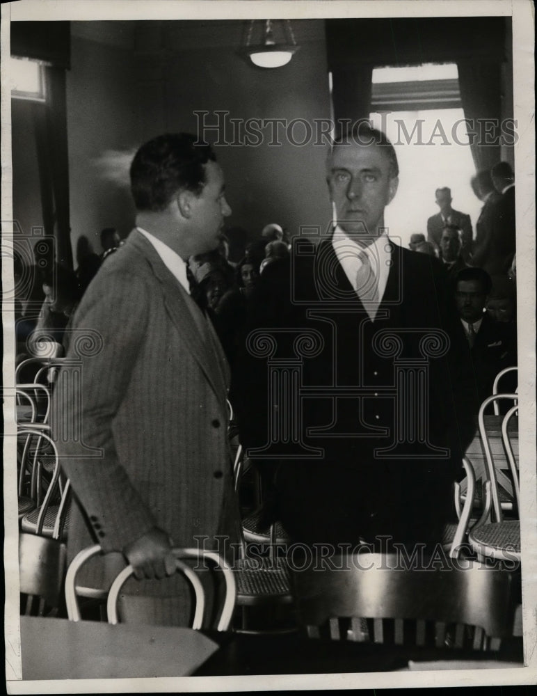 1932 Press Photo Frank J. Egan & Attorney at San Francisco Inquest - nef26053