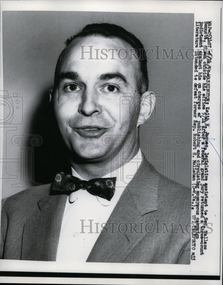 1959 Press Photo Keith H. Jaques at Office in Washington, D.C. - nef26154