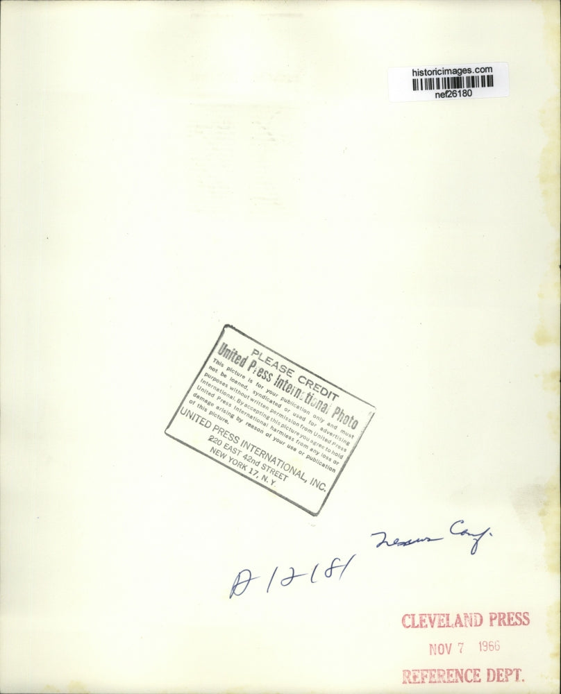 1966 Press Photo President Lyndon Johnson at News Conference, Washington, D.C.