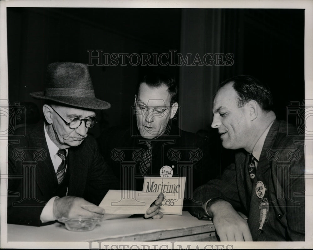 1940 Press Photo Marine Workers Union Members at CIO Convention, Atlantic City