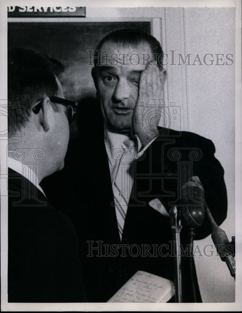 1958 Press Photo Obviously Astounded About Something Sen Johnson is Speechless