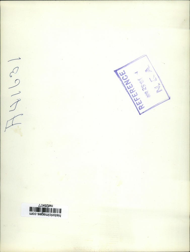 Load image into Gallery viewer, 1961 Press Vice-Pres Johnson Helps German Konrad Adenauer Hold His Branding Iron
